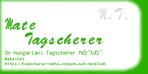 mate tagscherer business card